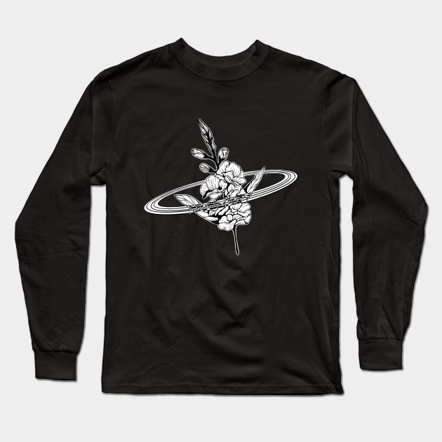 Orchid Orbit Long Sleeve T-Shirt by Eve Shmeve